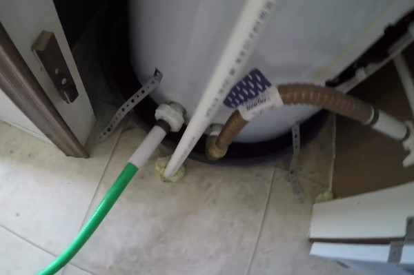 flush hot water heater